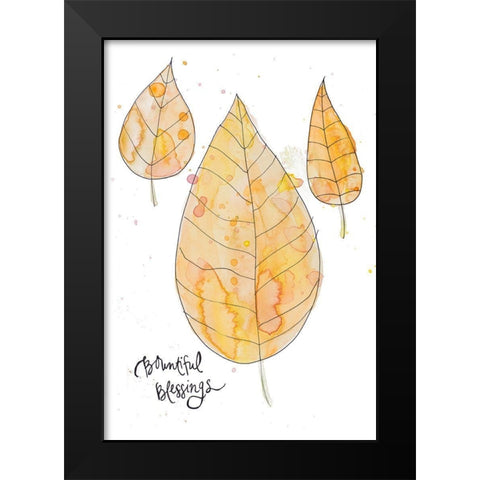 Bountiful Blessings Black Modern Wood Framed Art Print by Bryant, Susan