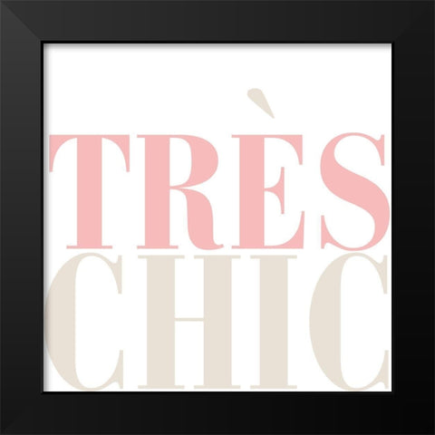 Tres Chic Black Modern Wood Framed Art Print by SD Graphics Studio