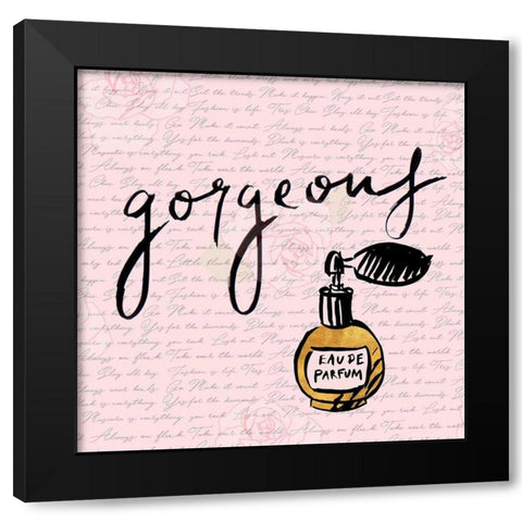 Gorgeous Black Modern Wood Framed Art Print by SD Graphics Studio