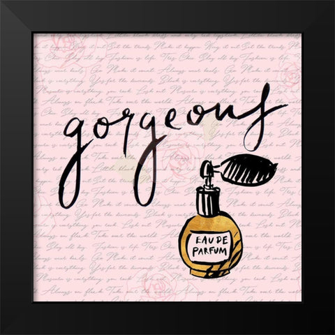 Gorgeous Black Modern Wood Framed Art Print by SD Graphics Studio