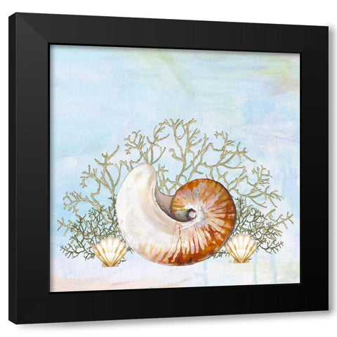 Ocean Prizes II Black Modern Wood Framed Art Print by Diannart