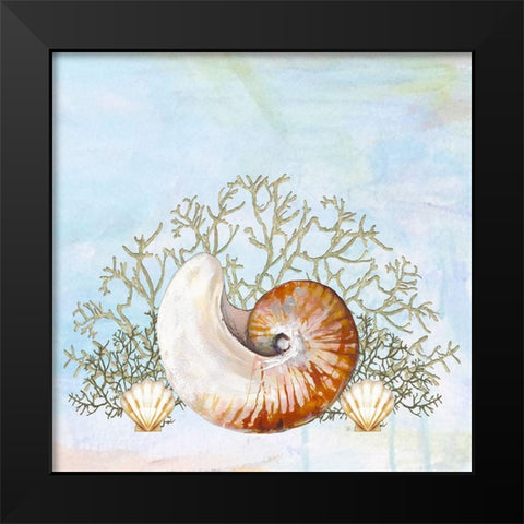 Ocean Prizes II Black Modern Wood Framed Art Print by Diannart