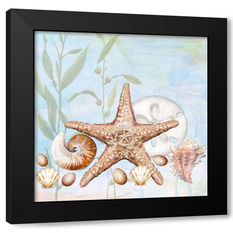 Ocean Prizes III Black Modern Wood Framed Art Print with Double Matting by Diannart
