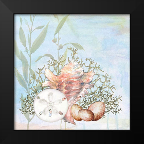 Ocean Prizes IV Black Modern Wood Framed Art Print by Diannart