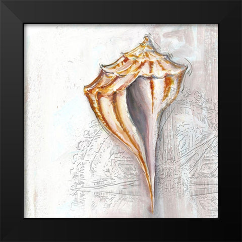 Pearl Shell Medley II Black Modern Wood Framed Art Print by Diannart