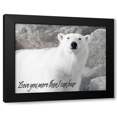 More than I can Bear Black Modern Wood Framed Art Print by Mansfield, Kathy