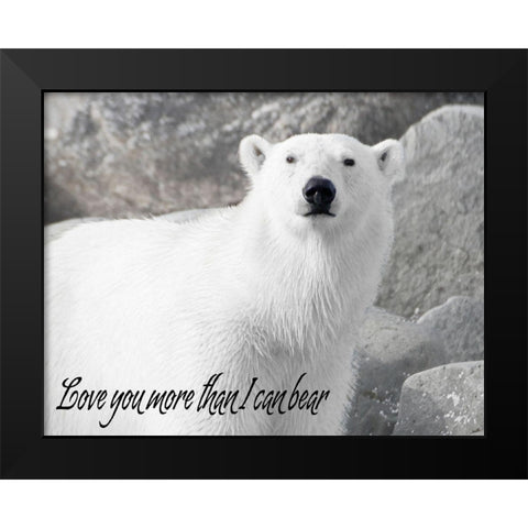 More than I can Bear Black Modern Wood Framed Art Print by Mansfield, Kathy