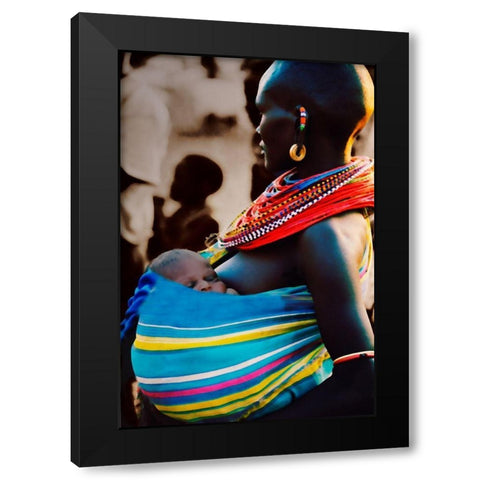The Gift Black Modern Wood Framed Art Print with Double Matting by Mansfield, Kathy