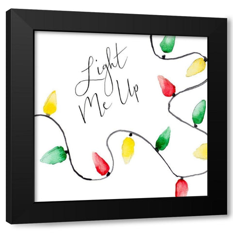 Light Me Up Black Modern Wood Framed Art Print with Double Matting by SD Graphics Studio