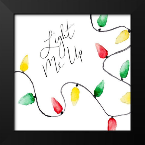 Light Me Up Black Modern Wood Framed Art Print by SD Graphics Studio