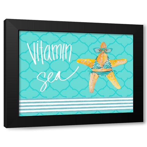 Vitamin Sea Black Modern Wood Framed Art Print by Loreth, Lanie