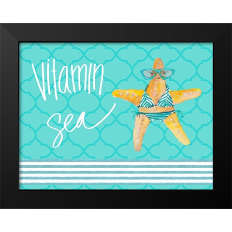 Vitamin Sea Black Modern Wood Framed Art Print by Loreth, Lanie