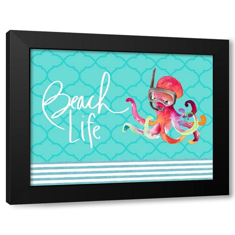Beach Life Black Modern Wood Framed Art Print with Double Matting by Loreth, Lanie
