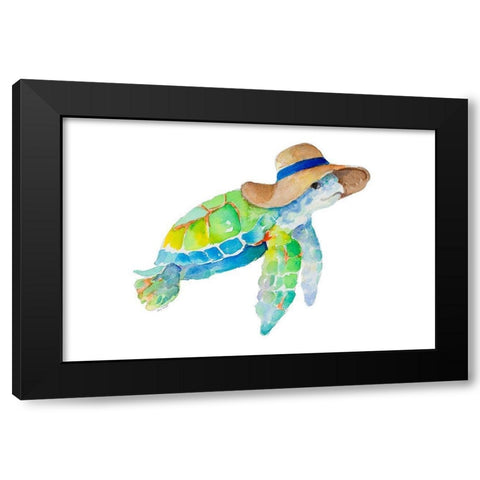 Day At The Beach I Black Modern Wood Framed Art Print by Loreth, Lanie