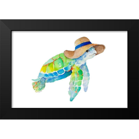 Day At The Beach I Black Modern Wood Framed Art Print by Loreth, Lanie