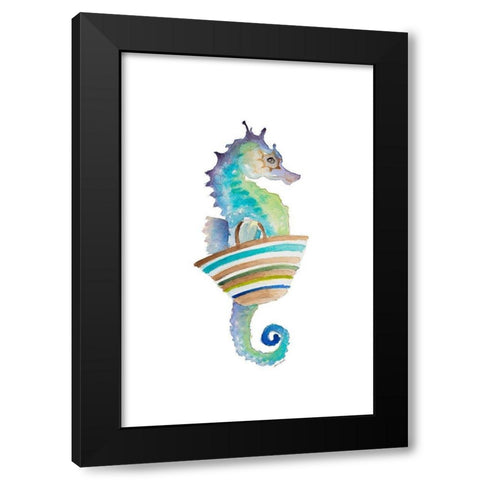 Grab Your Beach Bag II Black Modern Wood Framed Art Print with Double Matting by Loreth, Lanie