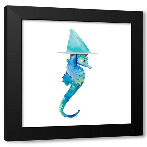 Seahorsing Around Black Modern Wood Framed Art Print with Double Matting by Loreth, Lanie