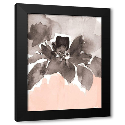 Pink Modern Fleur I Black Modern Wood Framed Art Print by Loreth, Lanie
