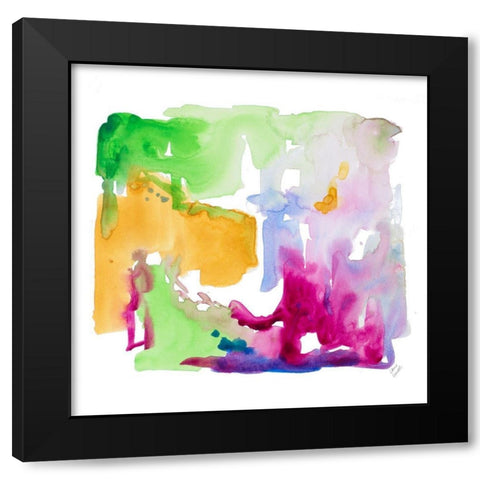Summer Abstract I Black Modern Wood Framed Art Print by Loreth, Lanie