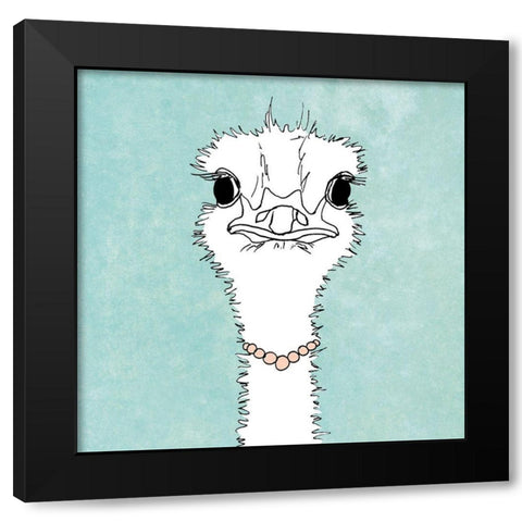 Zoo Sketch I Black Modern Wood Framed Art Print by SD Graphics Studio
