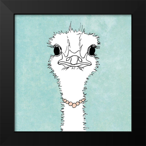 Zoo Sketch I Black Modern Wood Framed Art Print by SD Graphics Studio