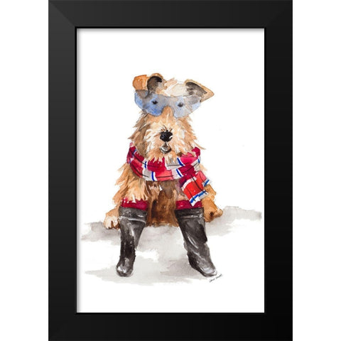 Stylish Airedale Terrier Black Modern Wood Framed Art Print by Loreth, Lanie
