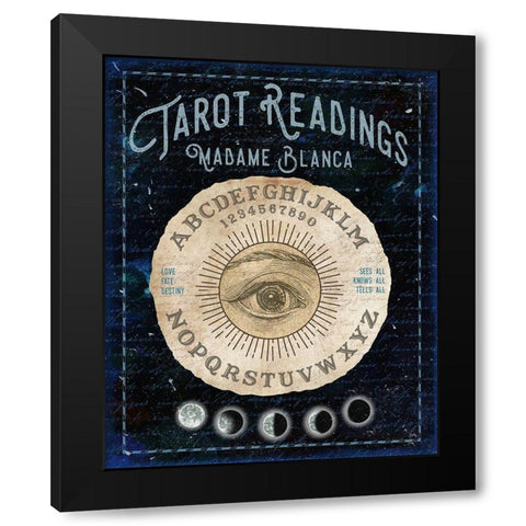 Fortune Reading II Black Modern Wood Framed Art Print with Double Matting by Medley, Elizabeth