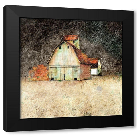 Stormy Farm Evening Black Modern Wood Framed Art Print with Double Matting by Mabat, Ynon