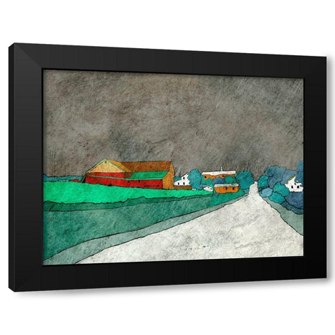 Rainy Roadtrips Black Modern Wood Framed Art Print with Double Matting by Mabat, Ynon