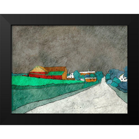 Rainy Roadtrips Black Modern Wood Framed Art Print by Mabat, Ynon