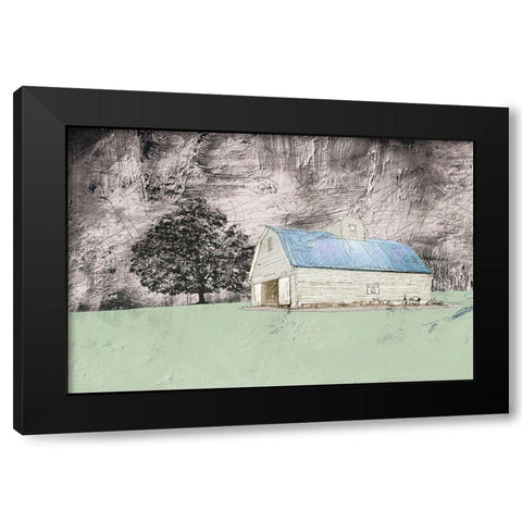 Midnight Storms Black Modern Wood Framed Art Print with Double Matting by Mabat, Ynon