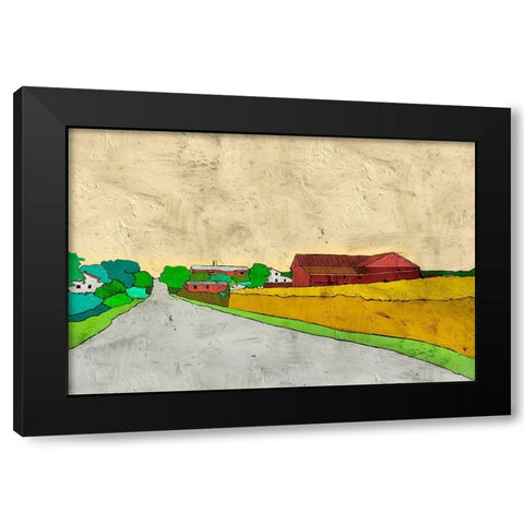 Morning Trips Black Modern Wood Framed Art Print by Mabat, Ynon