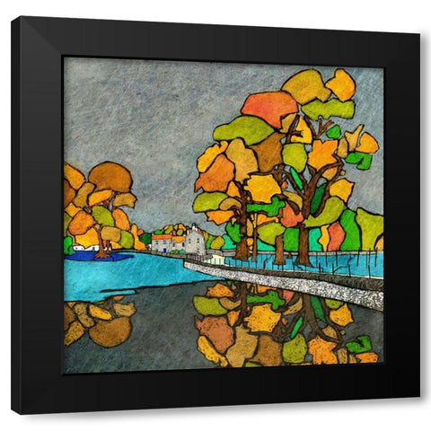 Start of Fall Black Modern Wood Framed Art Print with Double Matting by Mabat, Ynon