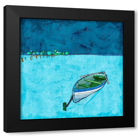 Peaceful Lake Black Modern Wood Framed Art Print by Mabat, Ynon
