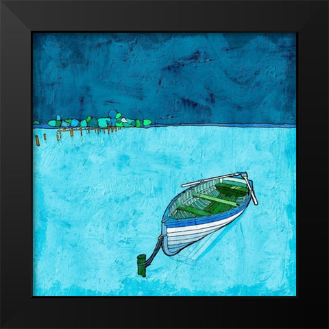 Peaceful Lake Black Modern Wood Framed Art Print by Mabat, Ynon