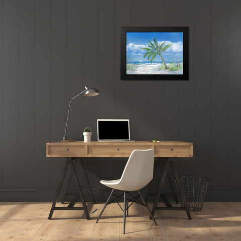Palm Tree Paradise Black Modern Wood Framed Art Print by DeRice, Julie