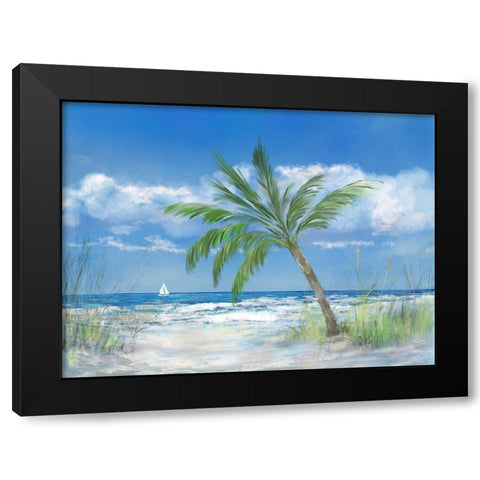 Palm Tree Paradise Black Modern Wood Framed Art Print with Double Matting by DeRice, Julie