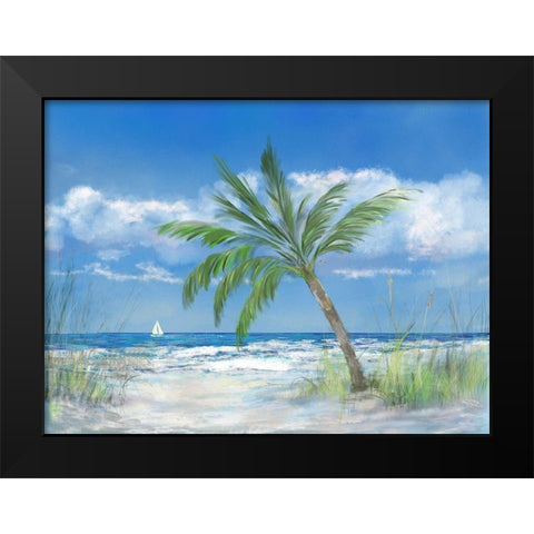 Palm Tree Paradise Black Modern Wood Framed Art Print by DeRice, Julie