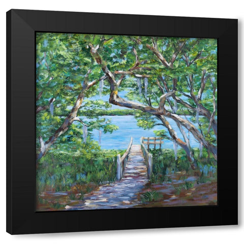 Lake View Black Modern Wood Framed Art Print by DeRice, Julie