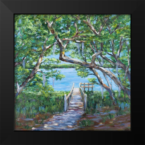 Lake View Black Modern Wood Framed Art Print by DeRice, Julie