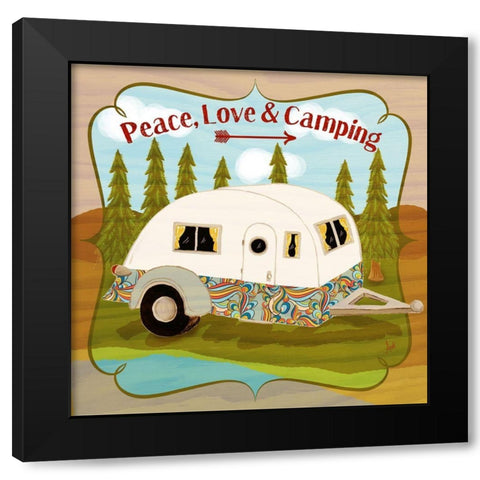 Camping III Black Modern Wood Framed Art Print with Double Matting by Metz, Andi