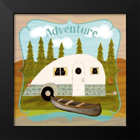 Camping I Black Modern Wood Framed Art Print by Metz, Andi