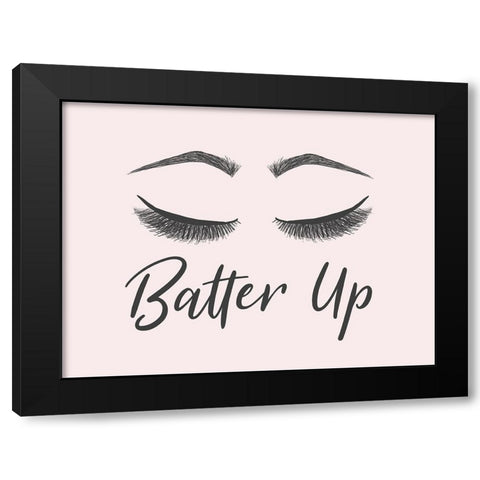 Batter Up Black Modern Wood Framed Art Print by SD Graphics Studio