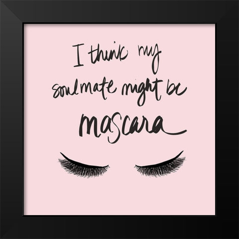Soulmate Mascara Black Modern Wood Framed Art Print by SD Graphics Studio