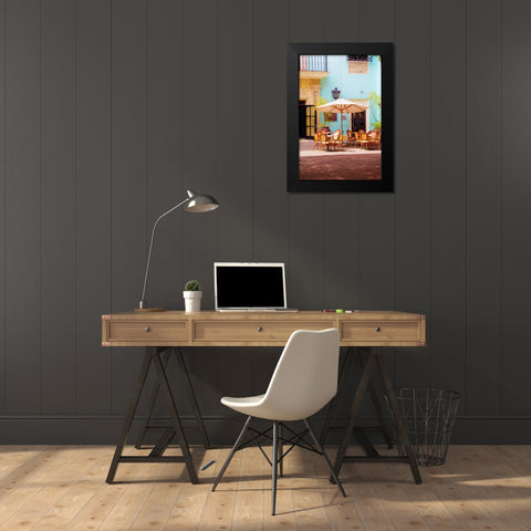 Spanish Cafe Black Modern Wood Framed Art Print by Navas, Emily