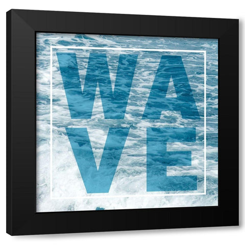 WAVE Black Modern Wood Framed Art Print by Navas, Emily