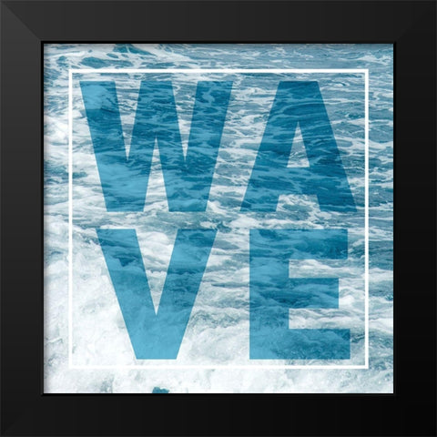 WAVE Black Modern Wood Framed Art Print by Navas, Emily