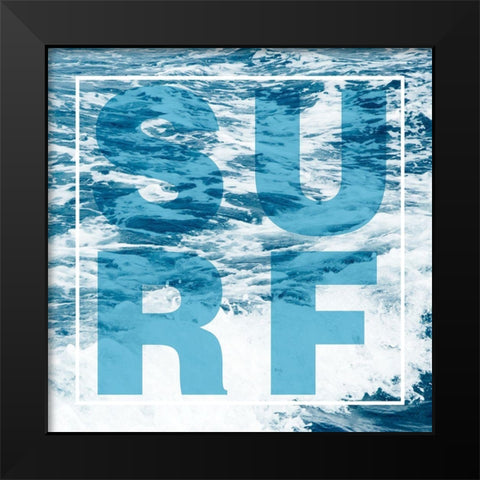 SURF Black Modern Wood Framed Art Print by Navas, Emily