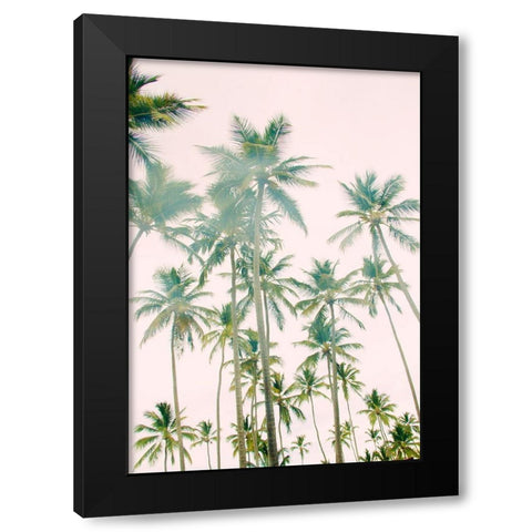 Palm Island Black Modern Wood Framed Art Print with Double Matting by Navas, Emily