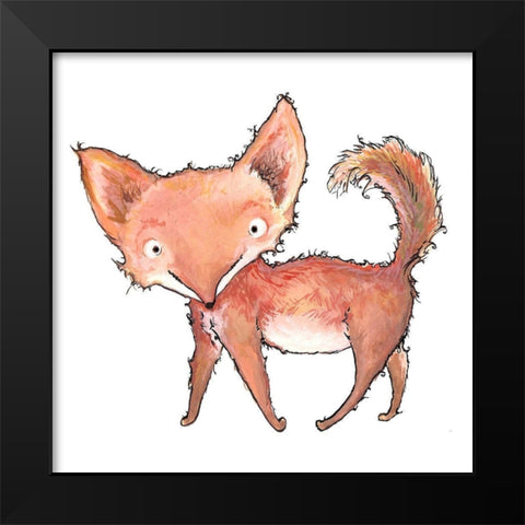 Morning Stretch Black Modern Wood Framed Art Print by Diannart